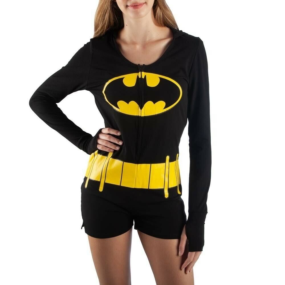 DC BATMAN HOODED COSPLAY ROMPER NWT